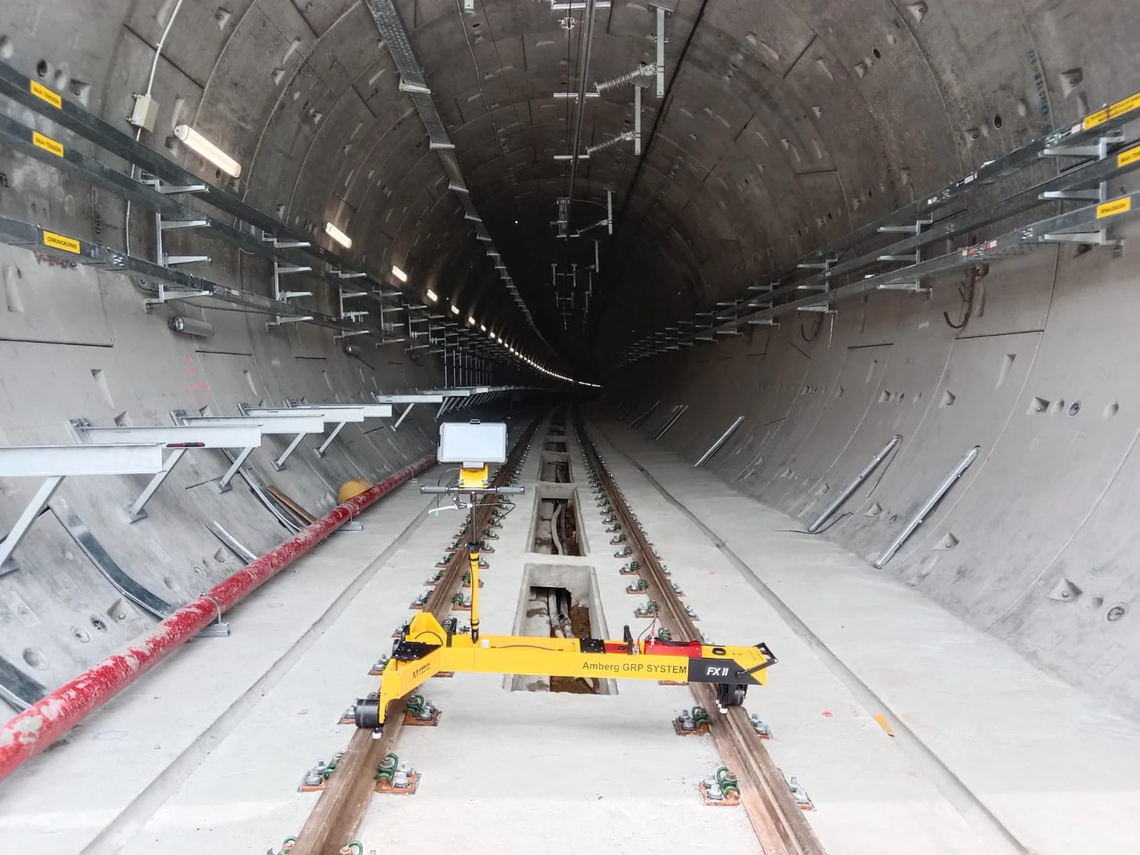 Carros de Vía Amberg para análisis ferroviario