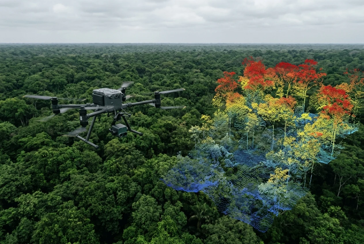 LiDAR aéreo para escaneo de terrenos