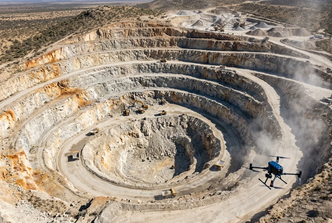 Drone para cálculo de volúmenes en minería
