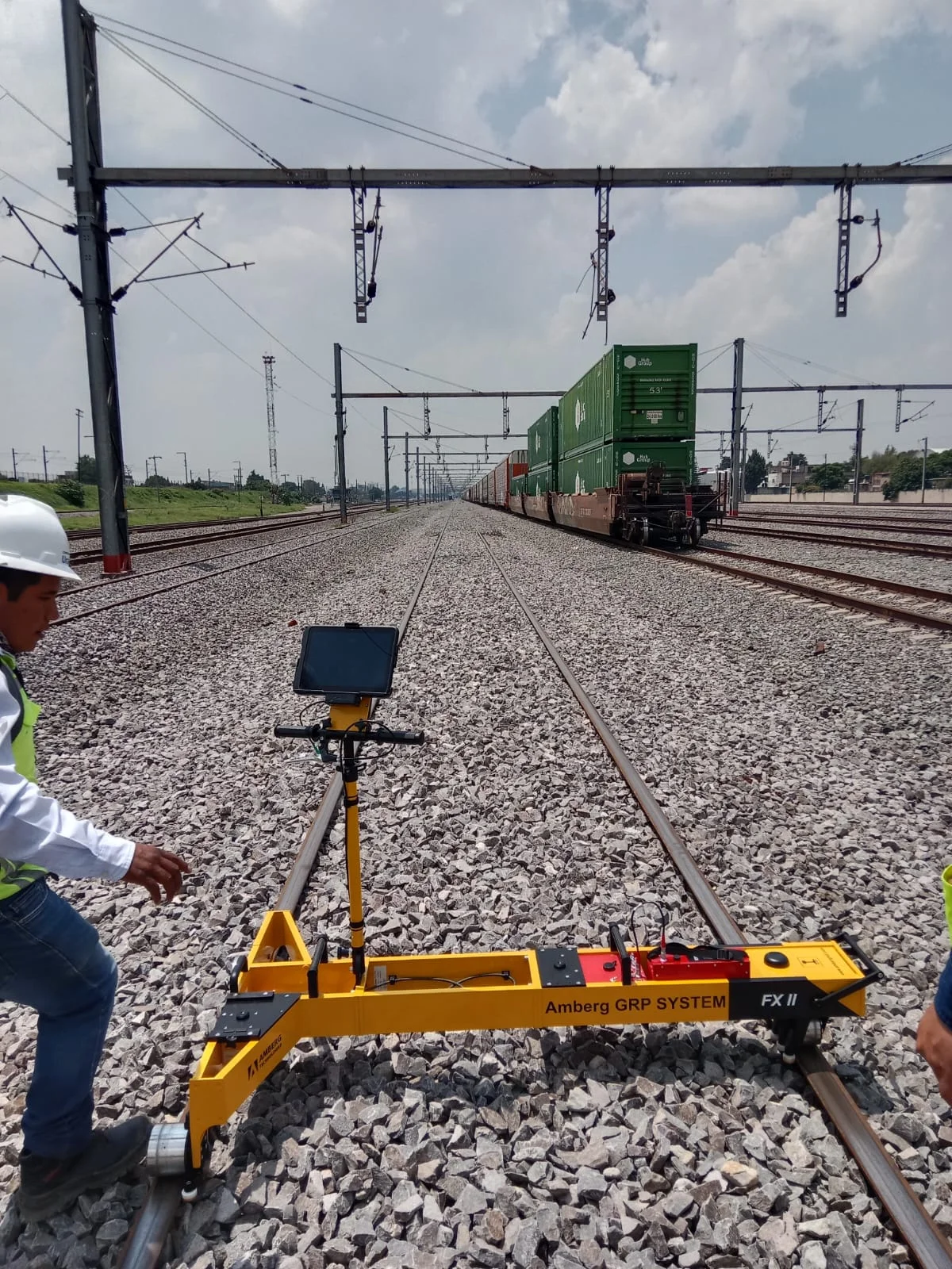 Carro AMBERG Track Pro 1000 datos de corrección para bateadoras